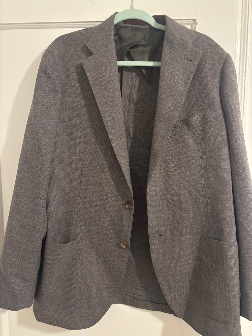 Men's Charcoal Gray Notch Lapel Sport Coat